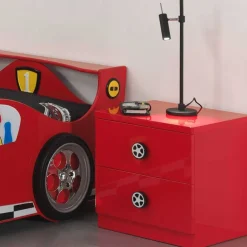 Kinder Wohnen Nachttisch Streeter in Rot