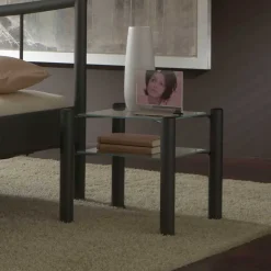 Wohnen Nachttisch Virginia in Dunkelgrau