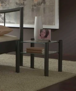 Wohnen Nachttisch Virginia in Dunkelgrau