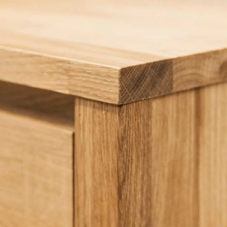 Nachttischkommode Nadalia aus Wildeiche massiv geölt^Wohnen