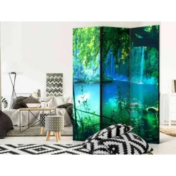 Natur Foto Paravent See & Wasserfall - Glacey^Wohnen Online