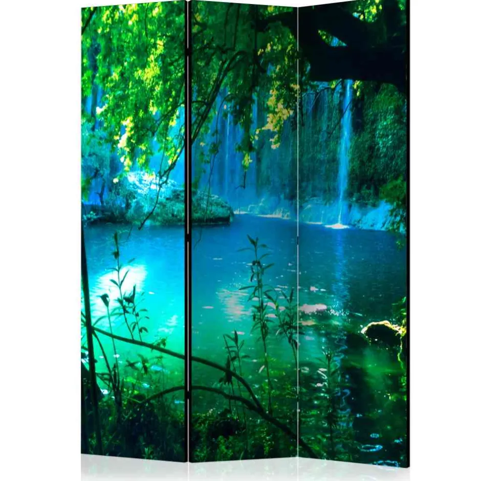 Natur Foto Paravent See & Wasserfall - Glacey^Wohnen Online