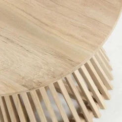 Wohnen Naturbelassener Designtisch aus Teakholz - Trainy