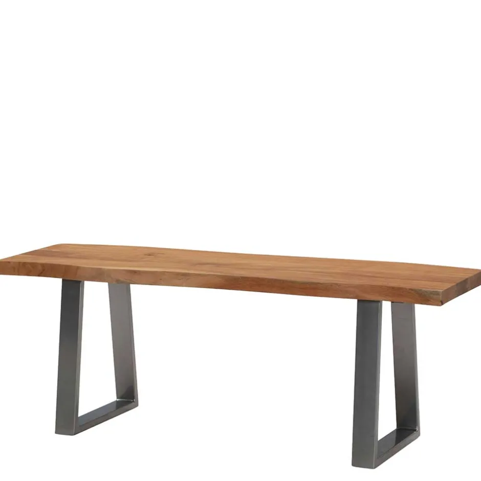 Wohnen Naturkanten Dielenbank aus Akazie massiv - Vibka