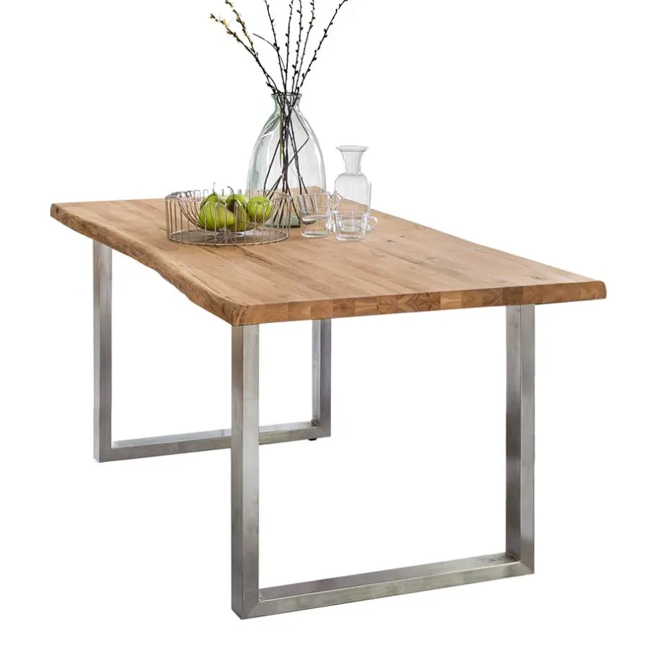 Naturkanten Eichentisch im Loft Stil - Piacenza^Wohnen New