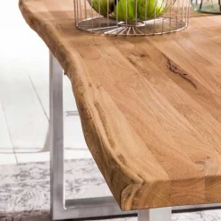 Naturkanten Eichentisch im Loft Stil - Piacenza^Wohnen New