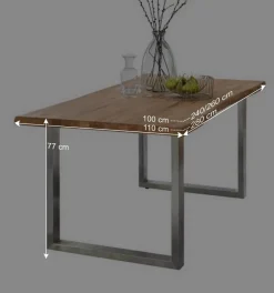 Naturkanten Eichentisch im Loft Stil - Piacenza^Wohnen New