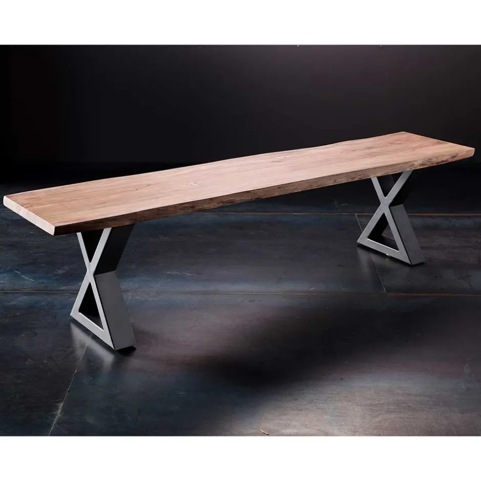 Naturkanten Esszimmerbank Akazie Natur - Coriba^Wohnen Discount