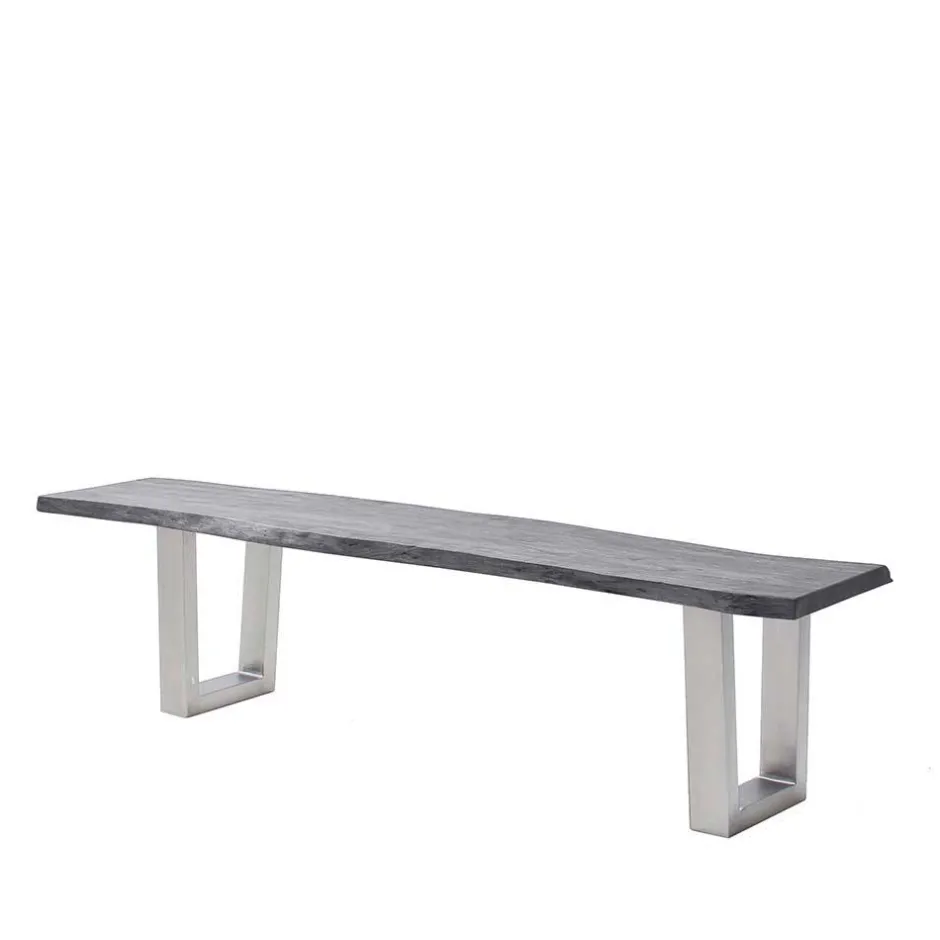 Naturkantenbank in Akazie Grau - Cortessa^Wohnen Discount