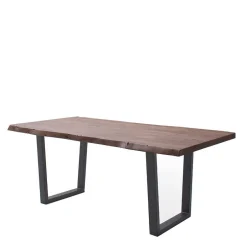 Naturkanten-Esstisch mit Trapezgestell - Violettan^Wohnen Best