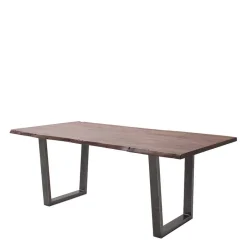 Wohnen Naturkanten-Esstisch mit Trapezgestell - Lausio