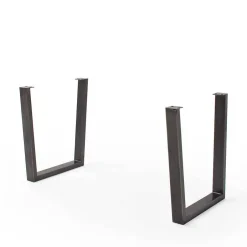 Wohnen Naturkanten-Esstisch mit Trapezgestell - Lausio