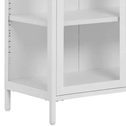 Wohnen Niedrige Vitrine aus Stahl in Weiß - Sancrez