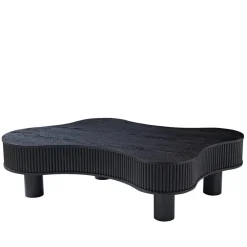 Niedriger Design-Couchtisch in Schwarz - Hiloria^Wohnen Clearance