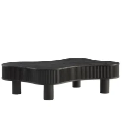 Niedriger Design-Couchtisch in Schwarz - Hiloria^Wohnen Clearance