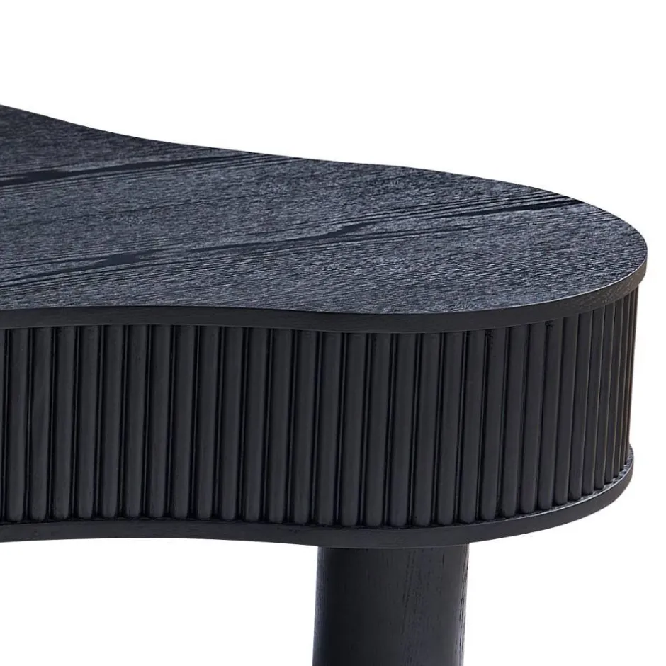 Niedriger Design-Couchtisch in Schwarz - Hiloria^Wohnen Clearance