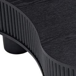 Niedriger Design-Couchtisch in Schwarz - Hiloria^Wohnen Clearance