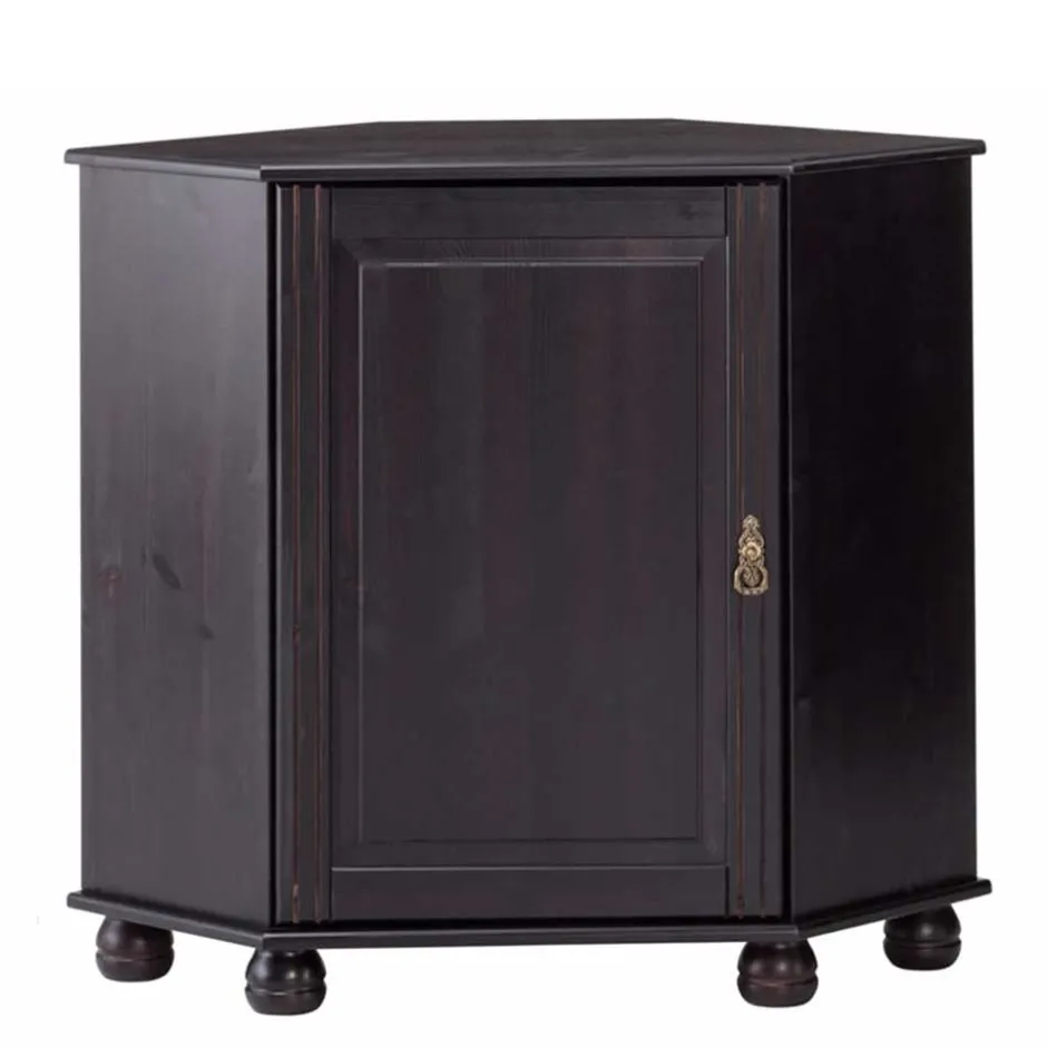 Wohnen Niedriger Holzschrank für die Ecke in Wenge - Scruba