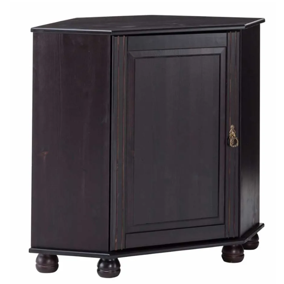 Wohnen Niedriger Holzschrank für die Ecke in Wenge - Scruba