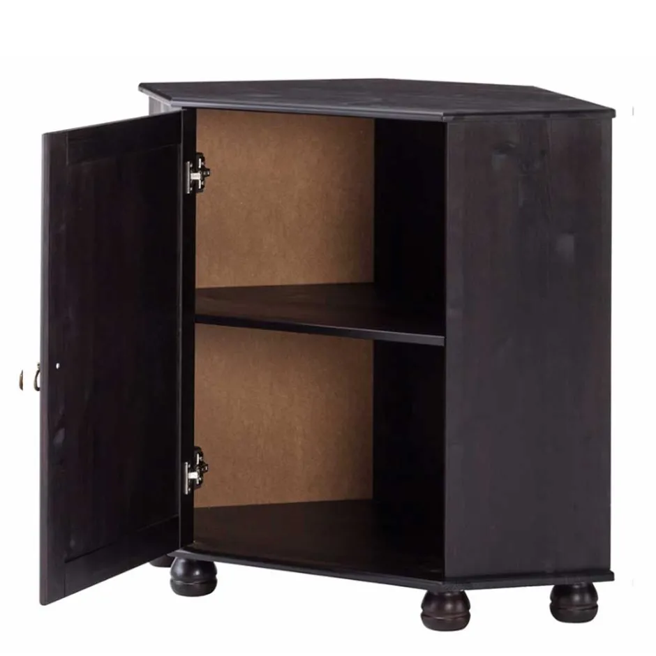 Wohnen Niedriger Holzschrank für die Ecke in Wenge - Scruba