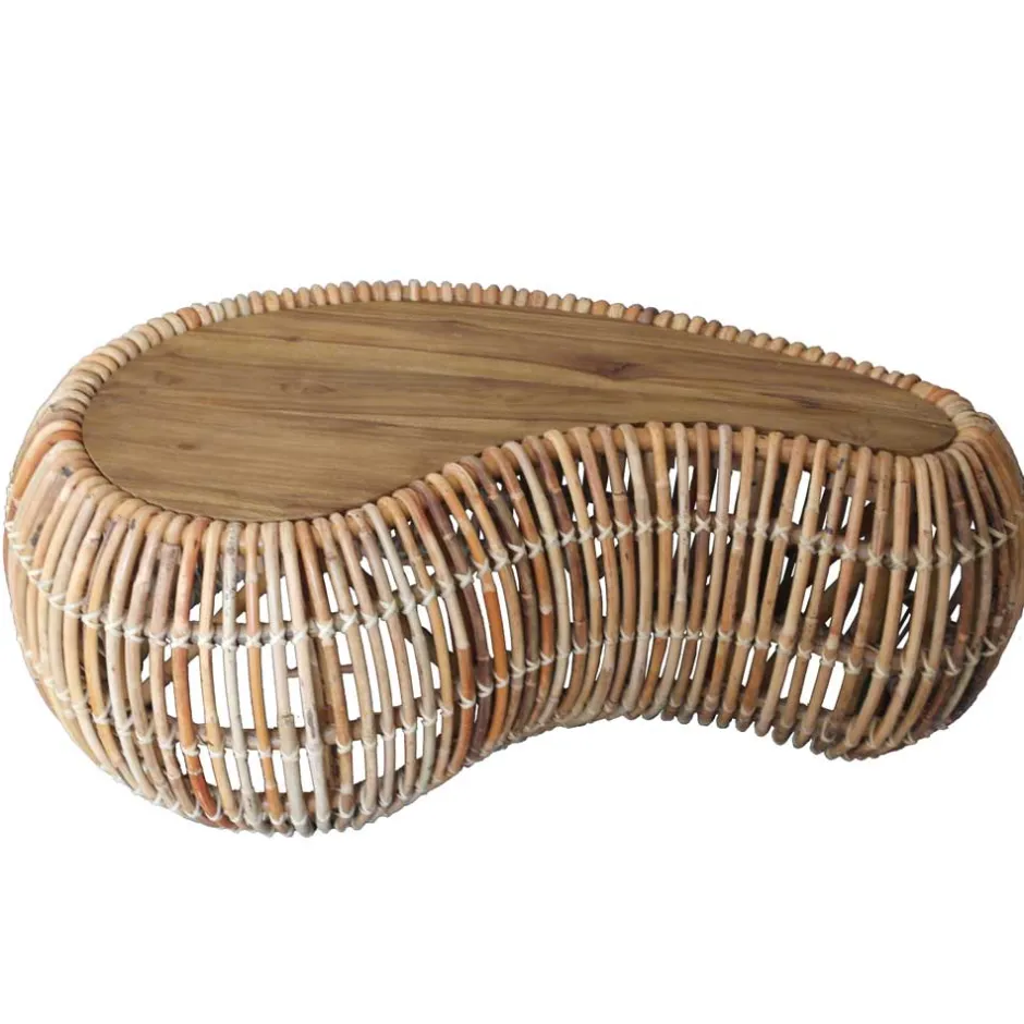 Nieren Couchtisch Stalinos aus Rattan^Wohnen Best