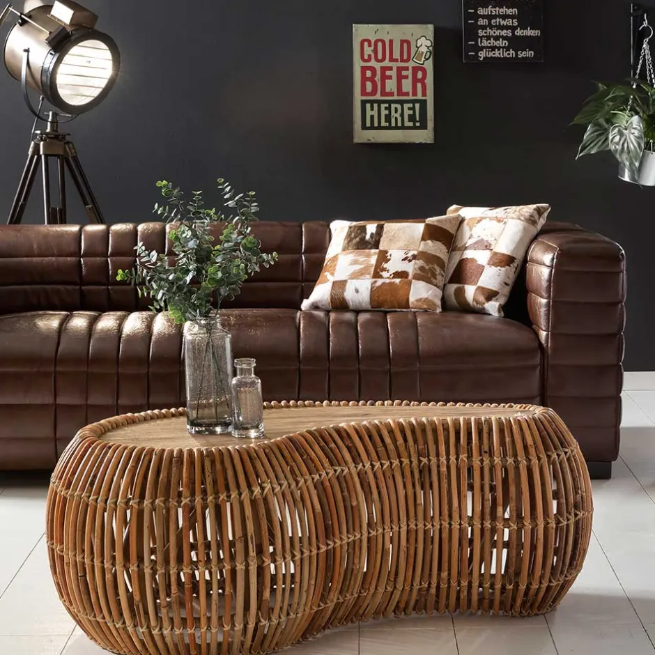 Nieren Couchtisch Stalinos aus Rattan^Wohnen Best