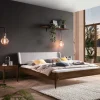 Wohnen Nussbaum Bett mit extravagantem Kopfteil - Astosa