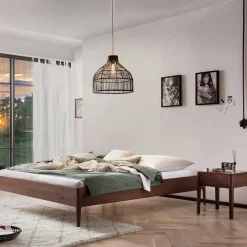 Wohnen Nussbaum Bettgestell ohne Kopfteil - Zero