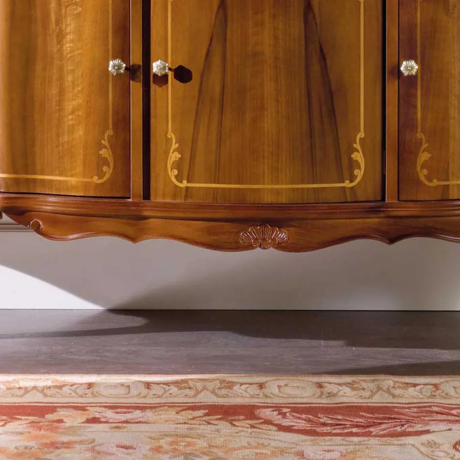 Nussbaumfarbenes Sideboard Dentro im Barock Design^Wohnen Hot