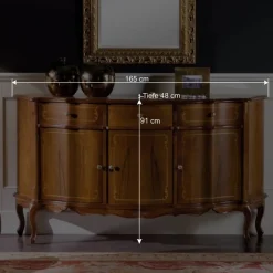 Nussbaumfarbenes Sideboard Dentro im Barock Design^Wohnen Hot