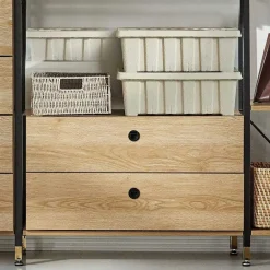 Offener Kleiderschrank mit sechs Schubladen - Redeca^Wohnen