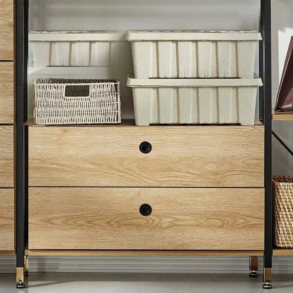 Offener Kleiderschrank mit sechs Schubladen - Redeca^Wohnen