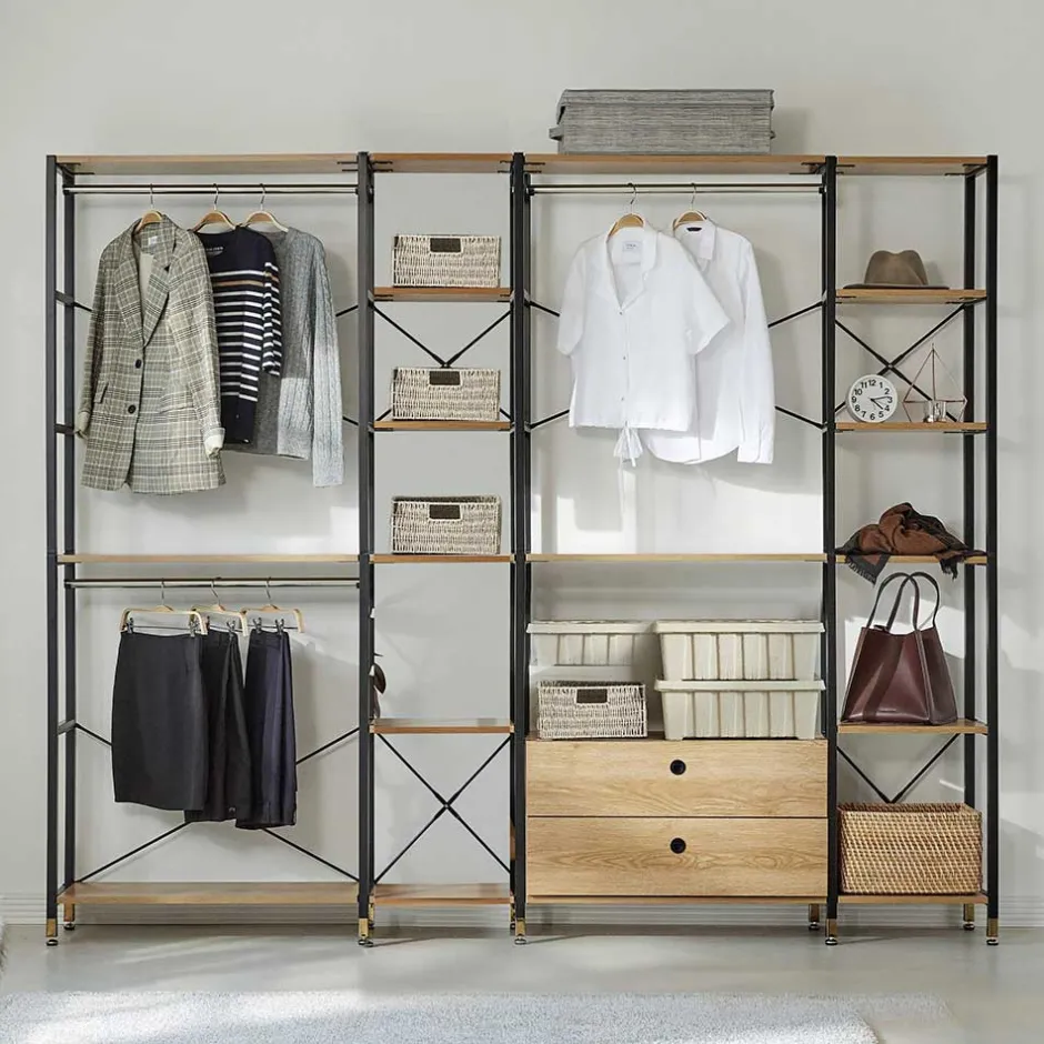 Wohnen Offener Schrank mit drei Stangen & elf Fächern - Aduro