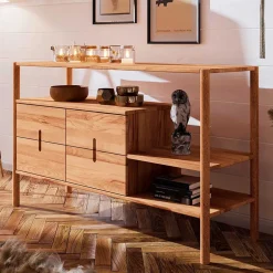 Wohnen Offenes Designregal mit zwei Fächern - Indrya