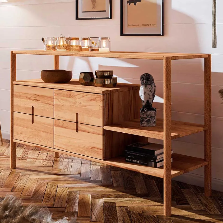 Wohnen Offenes Designregal mit zwei Fächern - Indrya