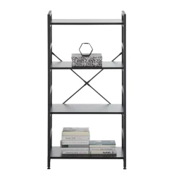 Wohnen Offenes Industrial Style Regal in Schwarz - Keuna