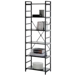 Wohnen Offenes Industrial Style Regal in Schwarz - Keuna