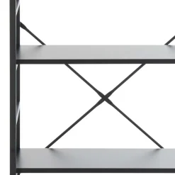 Wohnen Offenes Industrial Style Regal in Schwarz - Keuna