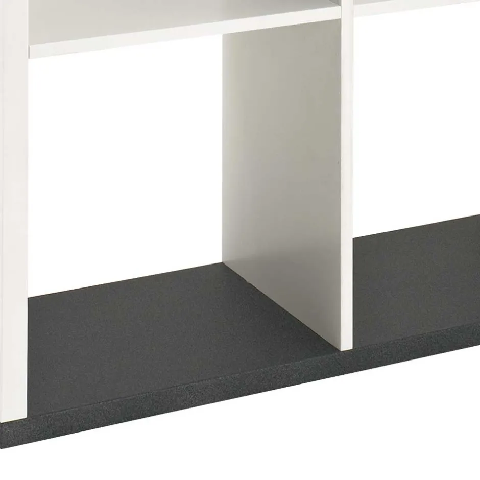 Wohnen Offenes Regal Clarence in Weiß Grau