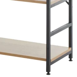 Offenes Standregal in Wildeiche und Schwarz - Lacuva^Wohnen Discount