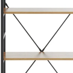 Offenes Standregal in Wildeiche und Schwarz - Lacuva^Wohnen Discount