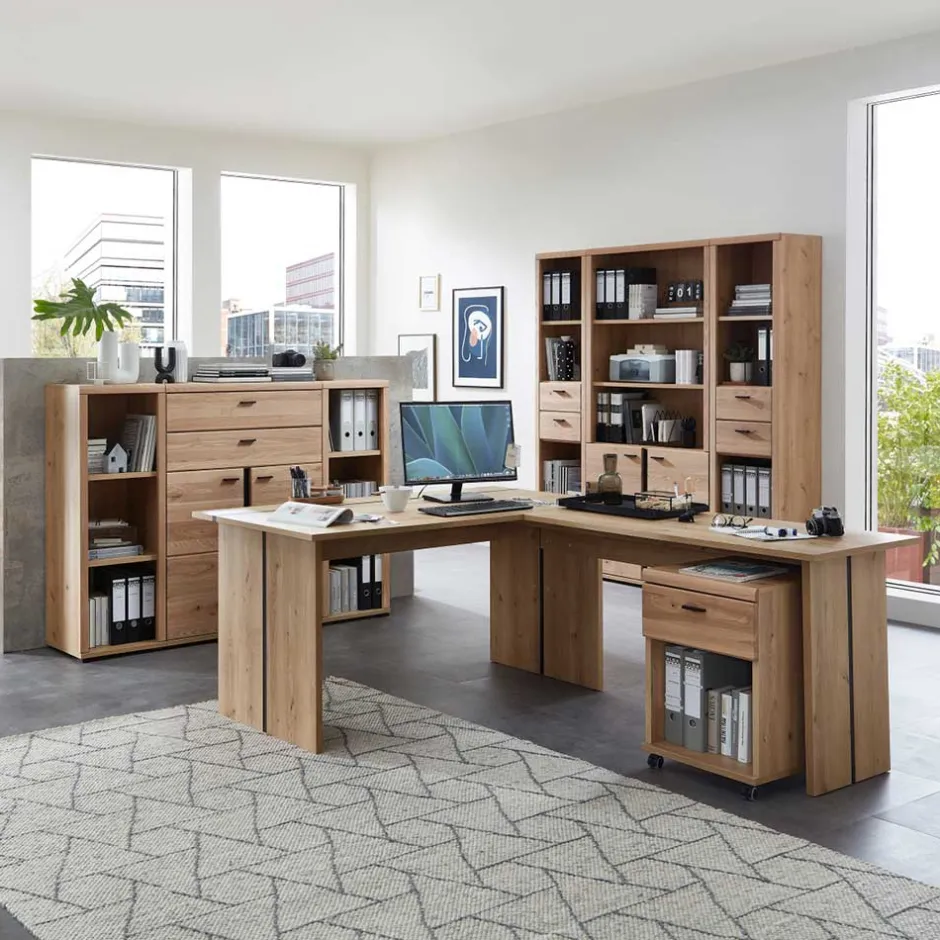 Office Möbelset teilmassiv - Emly (achtteilig)^Wohnen Clearance
