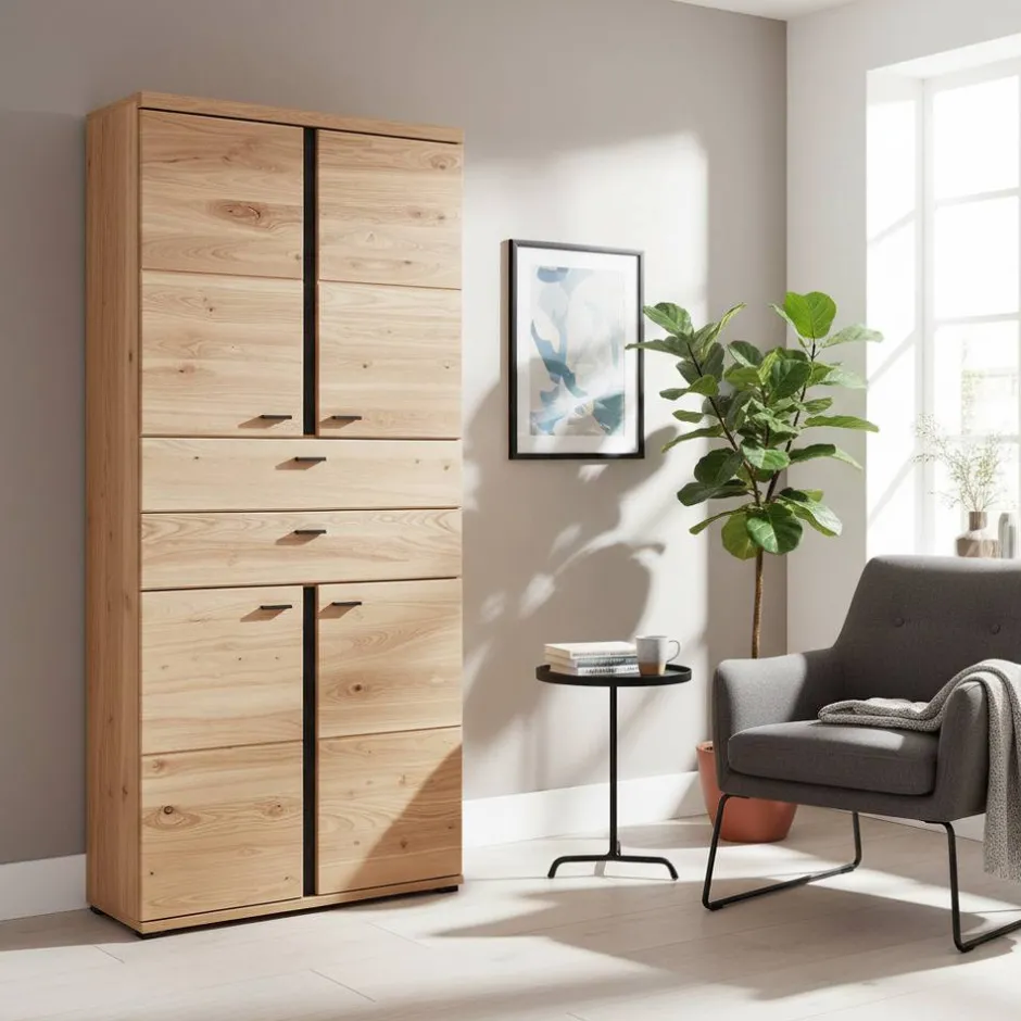 Wohnen Office Schrank mit vier Türen mit zwei Schubladen - Emly