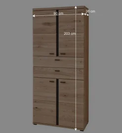 Wohnen Office Schrank mit vier Türen mit zwei Schubladen - Emly