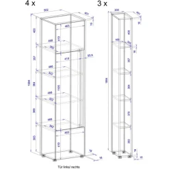 Office Schrank- und Regalwand Set - Nonessia (siebenteilig)^Wohnen Sale