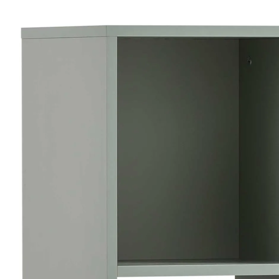 Officeregal mit vier Fächern in Graugrün - Neasa^Wohnen