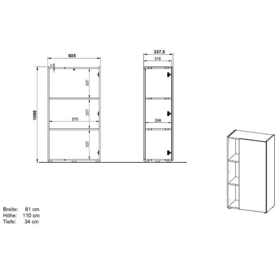 Officetisch und Schränke Set - Casai (dreiteilig)^Wohnen Outlet