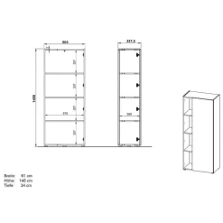 Officetisch und Schränke Set - Casai (dreiteilig)^Wohnen Outlet