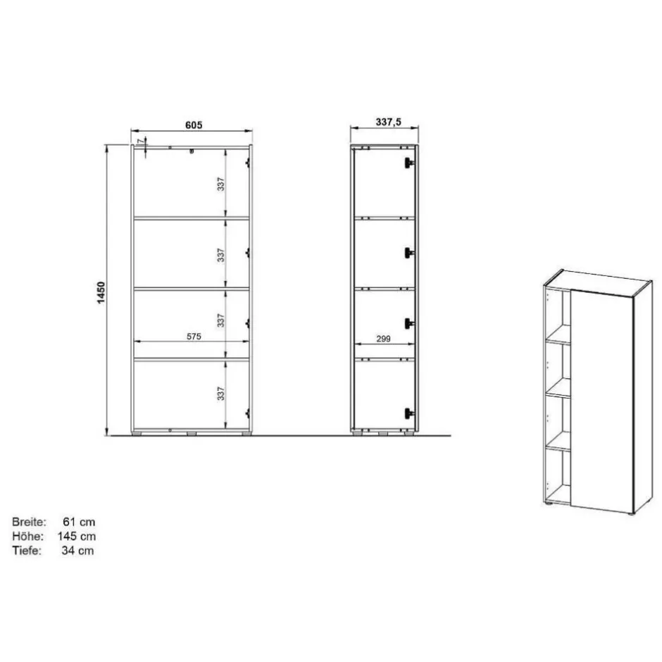Officetisch und Schränke Set - Casai (dreiteilig)^Wohnen Outlet