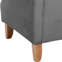 Wohnen Ohrenbackensessel aus Samtvelours Anthrazit - Nikic